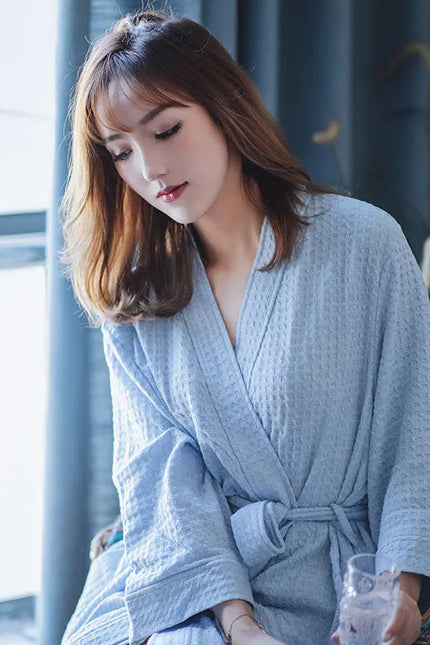 Peignoir Femme Bleu Clair