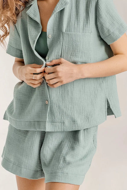 Pyjashort Femme Vert Pastel