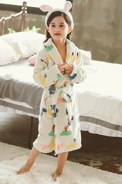 Peignoir Fille Petits Oiseaux