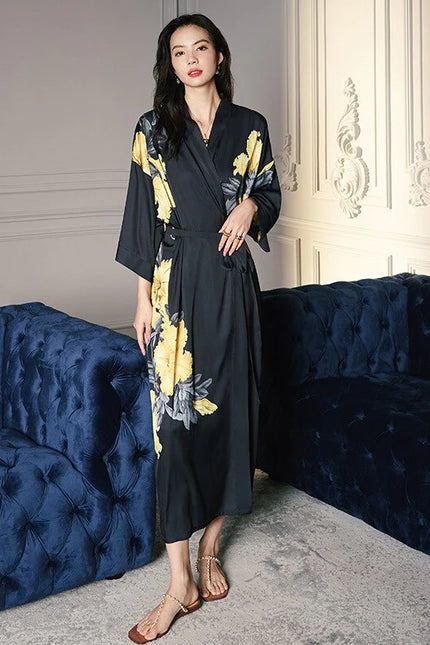 Kukallinen Kimono Kylpytakki