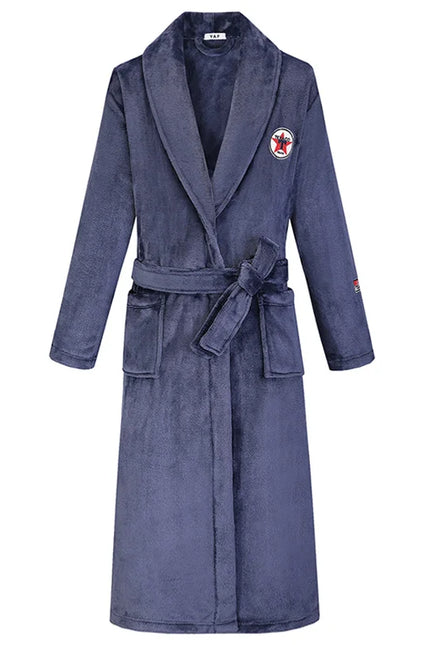 Robe De Chambre Homme Polaire Bleu Foncé