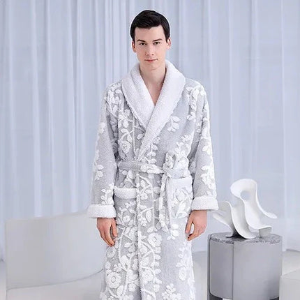 Peignoir de Bain Gris Long