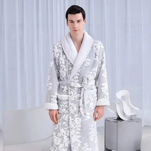 Peignoir de Bain Gris Long