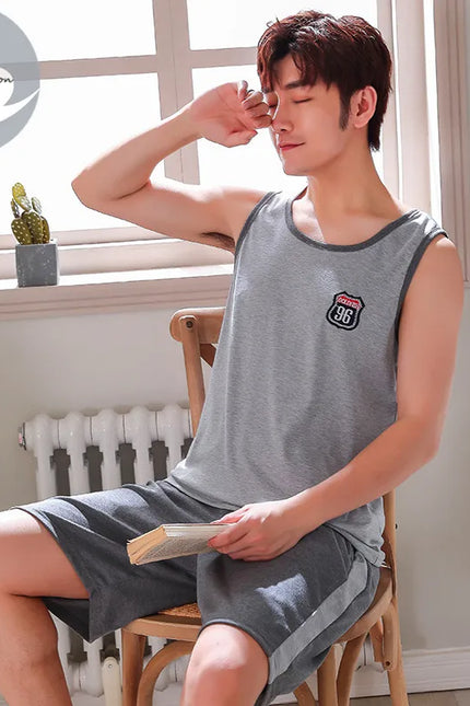 Pyjashort Débardeur Gris