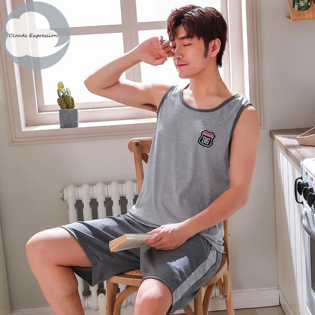 Pyjashort Débardeur Gris