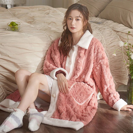 Robe De Chambre Femme Rose Pale
