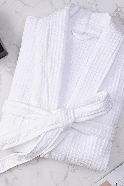 Robe de Chambre Homme Gaufre Blanc