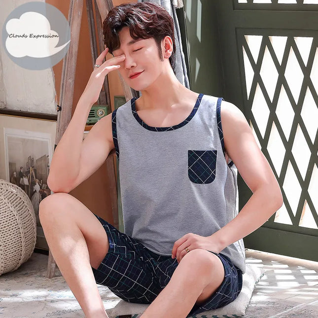 Pyjashort Homme Carreaux