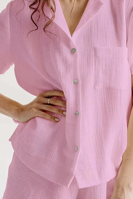 Pyjashort Femme Rose Coton