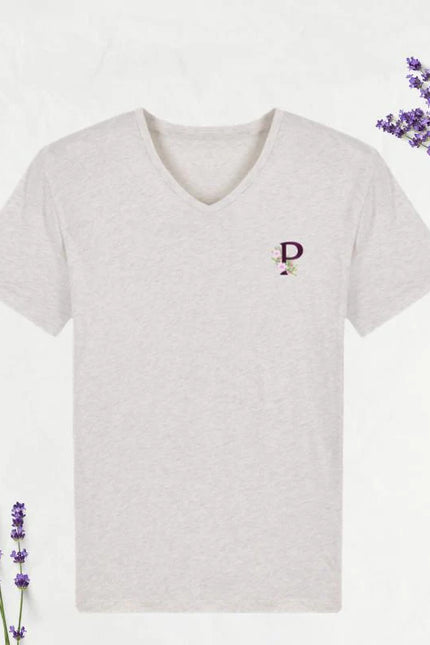 T-Shirt Gris Col en V Homme-Peignoir Avenue