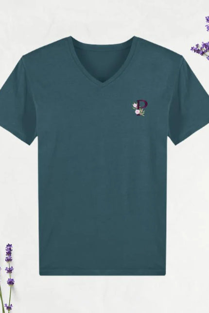 T-shirt Vert Col en V Homme-Peignoir Avenue