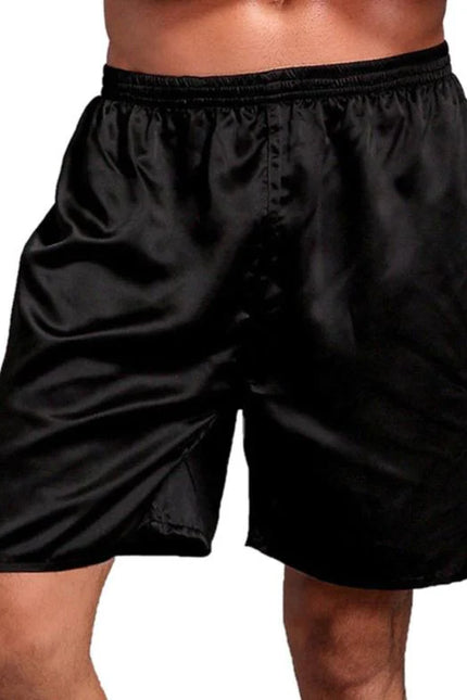 Kimono Satin Noir Homme-Peignoir Avenue