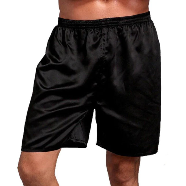 Kimono Satin Noir Homme-Peignoir Avenue