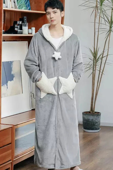 robe de chambre homme polaire longue