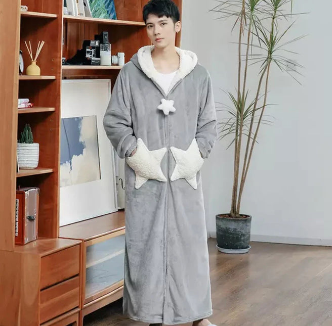 robe de chambre homme polaire longue