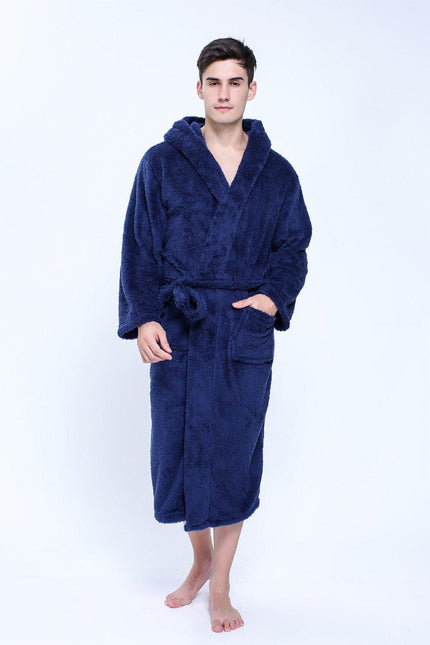 Miesten Hupullinen Fleece Kylpytakki