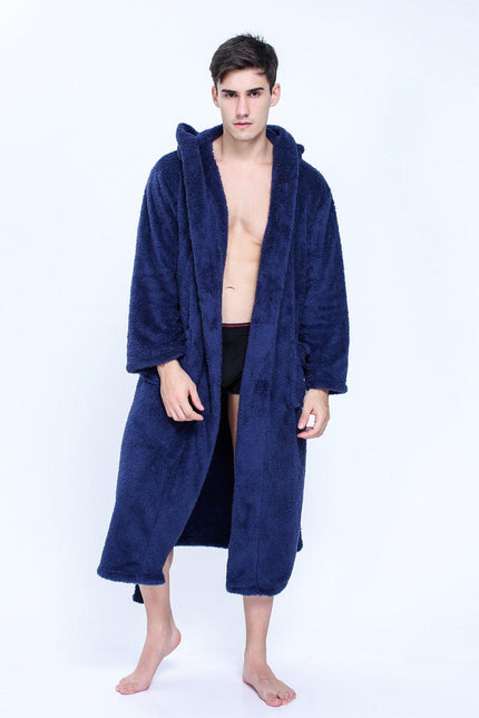 Miesten Hupullinen Fleece Kylpytakki