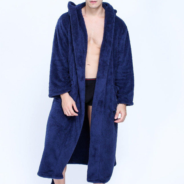 Miesten Hupullinen Fleece Kylpytakki