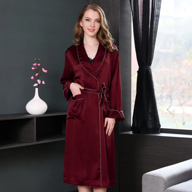 peignoir soie femme chic