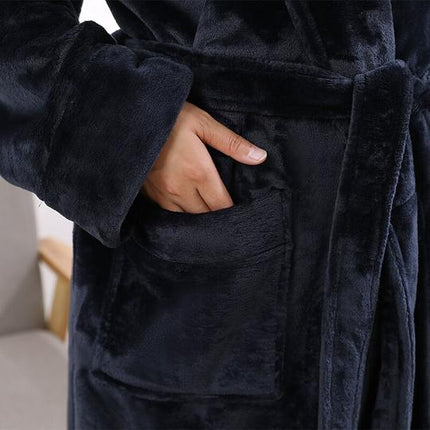 Miesten Sininen Hupullinen Kylpytakki