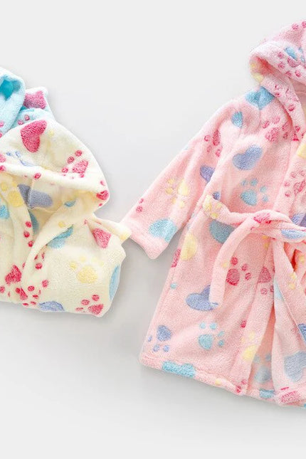 Pikkutytön Fleece Kylpytakki