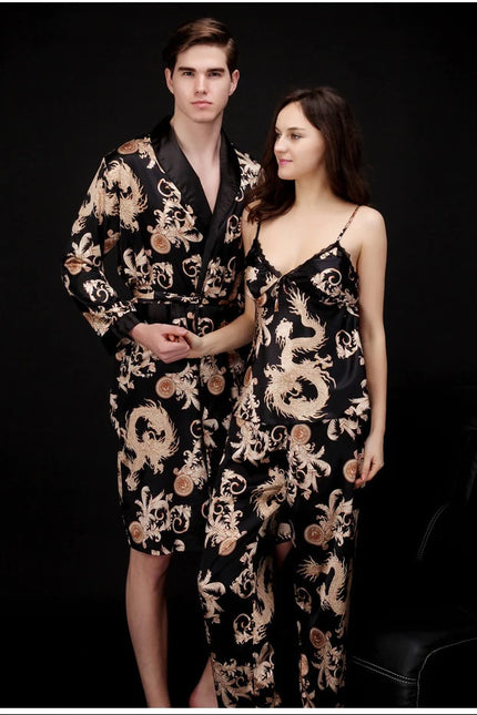 Black Silk Kimono