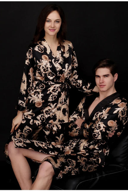Black Silk Kimono