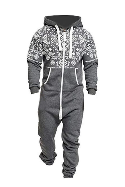 Miesten Harmaa Fleece Haalari