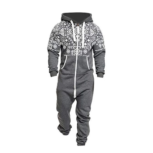 Miesten Harmaa Fleece Haalari