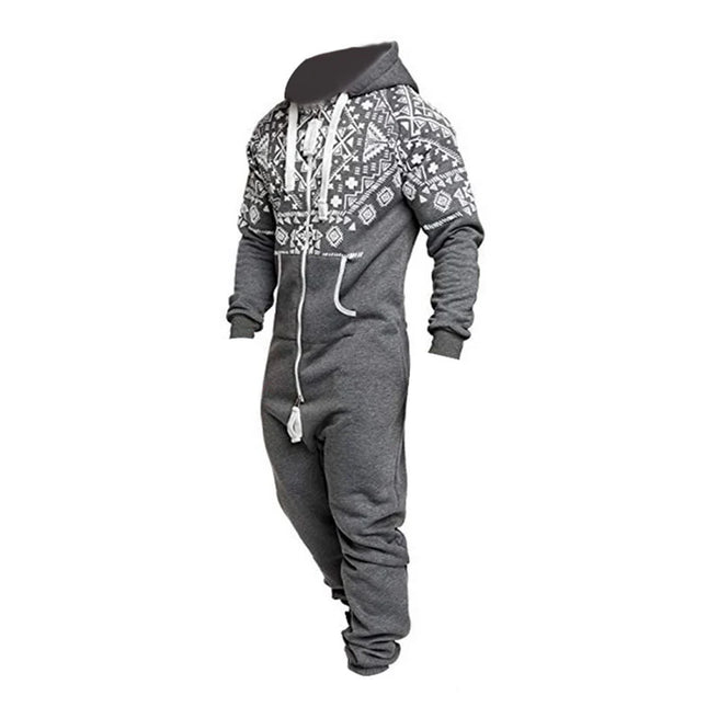 Miesten Harmaa Fleece Haalari