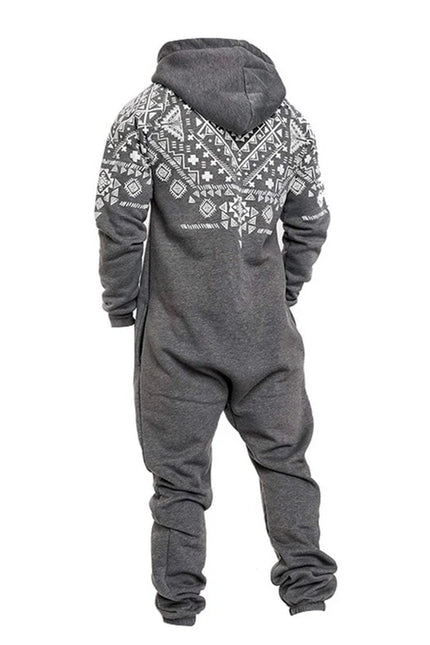 Miesten Harmaa Fleece Haalari