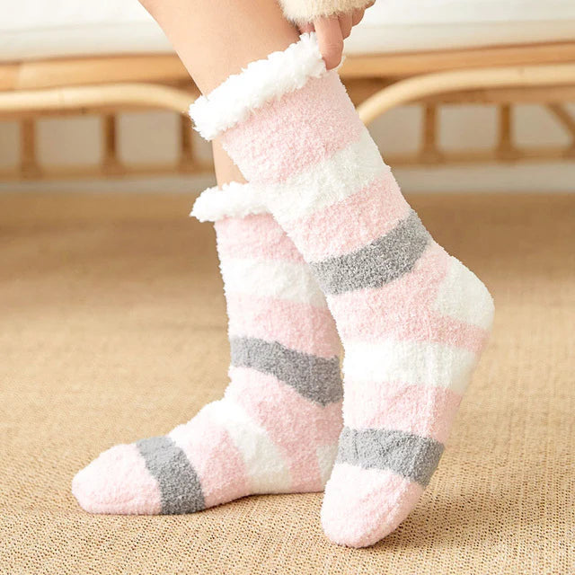 Chaussette Pilou Roses