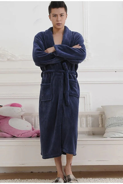 Peignoir Bleu Marine Homme