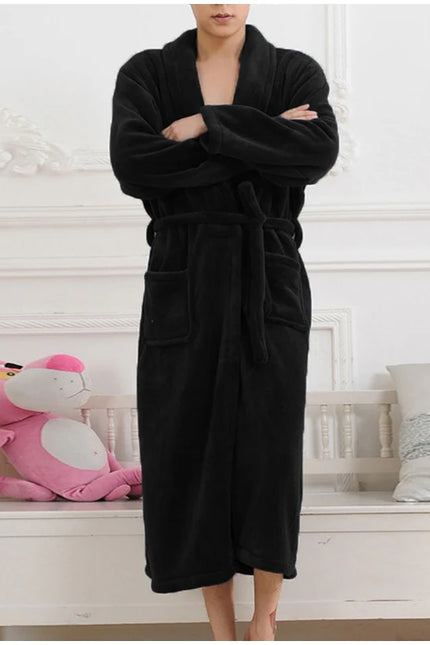 peignoir homme noir Polaire