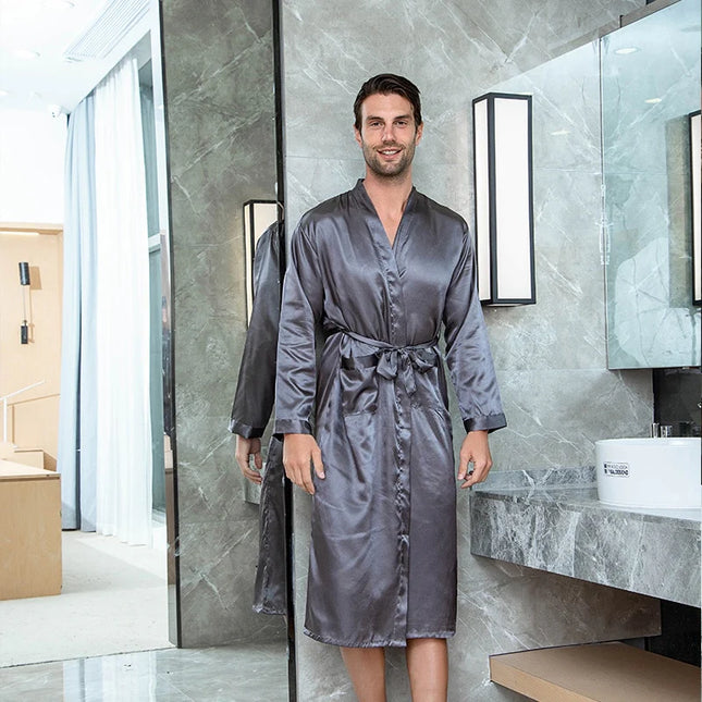 Mens Silk Kimono Dressing Gown