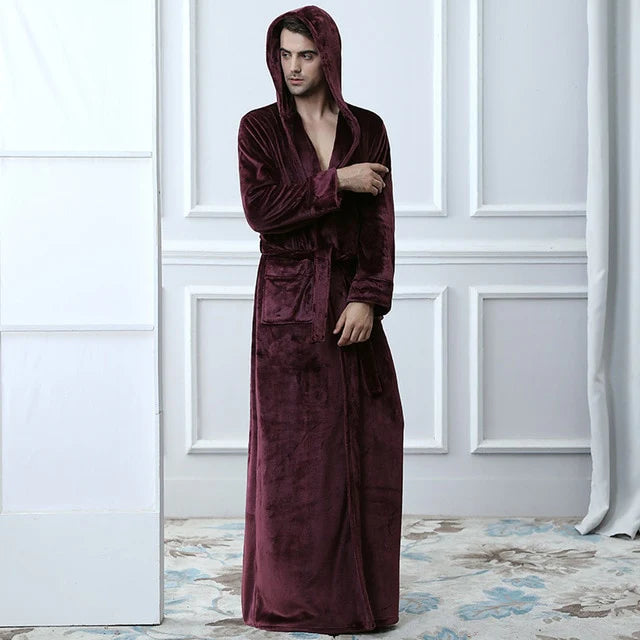 Peignoir épais homme polaire