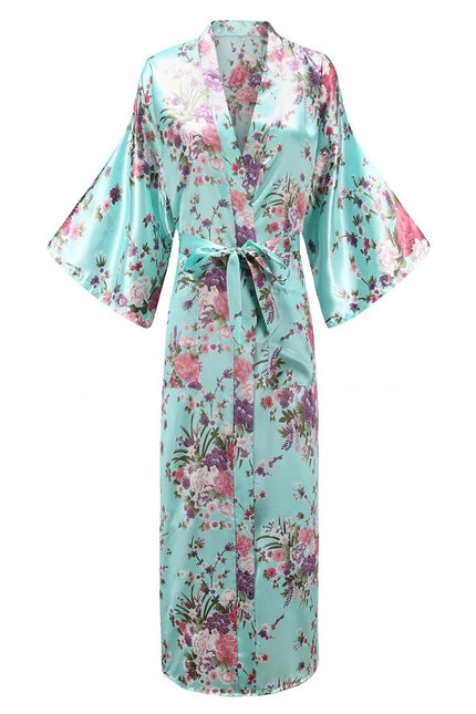 Kimono Satin Fleurs