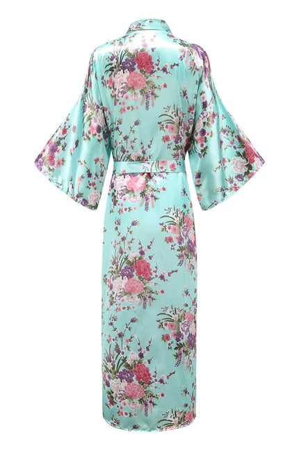 Kukallinen Satiini Kimono