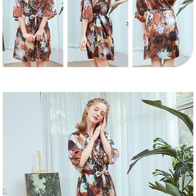 Naisten Puolipitkä Kimono Mekko