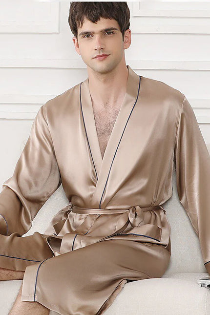 Miesten Silkki Kimono Kylpytakki