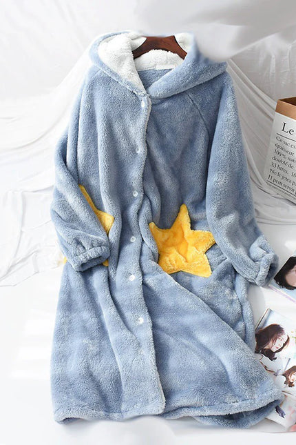Robe de Chambre Boutonnée Femme
