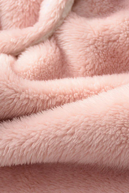 Naisten Vaaleanpunainen Fleece Kylpytakki