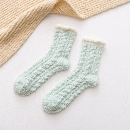 Chaussettes Pilou Toute douces laine bleu ciel