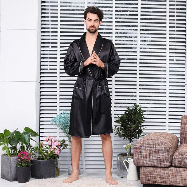 Peignoir Satin Pour Homme
