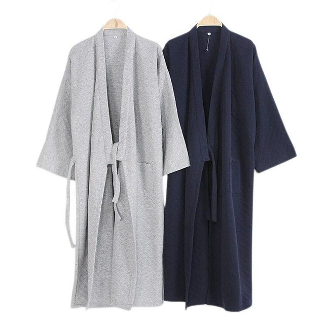 Miesten Puuvilla Kimono Kylpytakki