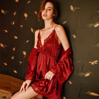 EnsembleNuisetteDéshabilléRouge