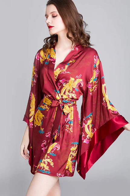 Kimono De Nuit Motif Floral