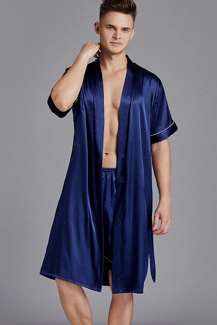 Miesten Satiini Lyhyt Pyjama