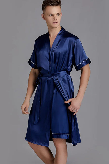 Miesten Satiini Lyhyt Pyjama