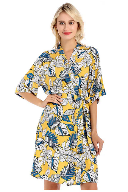 Naisten Lyhyt Puuvilla Kimono